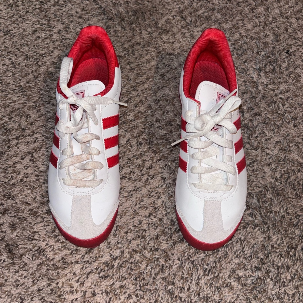 Adidas Classic Red and White Trainers